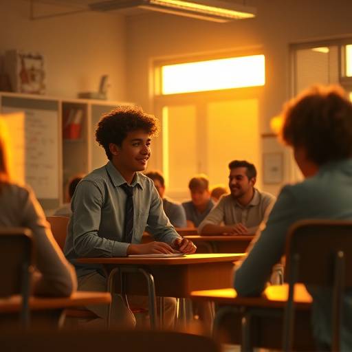 Affiche de 'L'École des Farceurs', un groupe d'élèves turbulents en train de faire des blagues en classe, évoquant l'humour potache et l'innocence de l'enfance