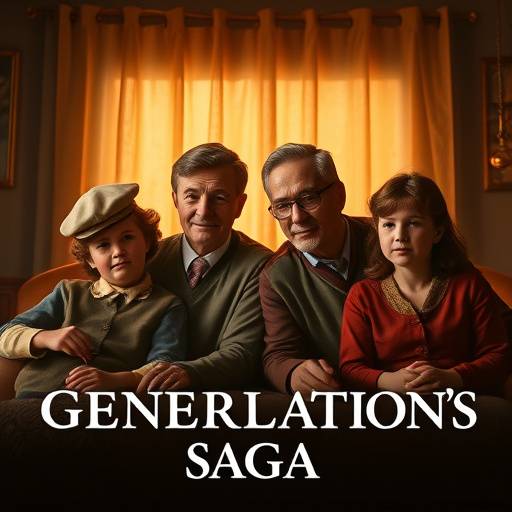 Affiche de la série 'Les Enfants du Soleil', une saga familiale touchante, mettant en scène une famille sur plusieurs générations